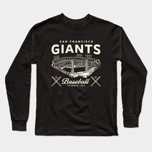 San Francisco Giants Stadium Buck Tee Long Sleeve T-Shirt by Buck Tee